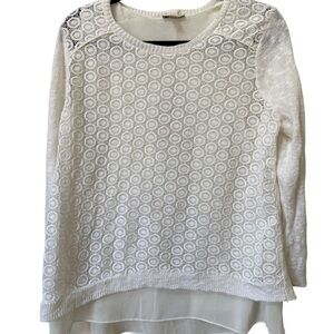 Lucky Brand White Lace Blouse